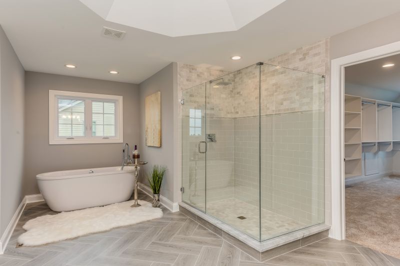 Glass Enclosed Shower and Tub